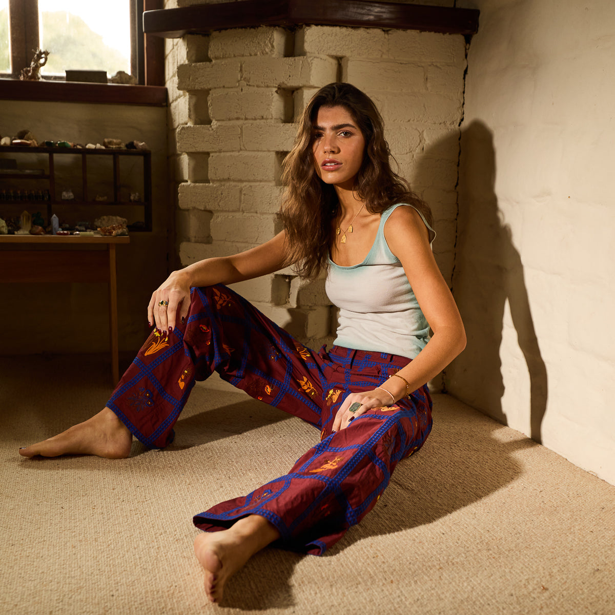 Florina Wide Leg Pant - Rosewood 6