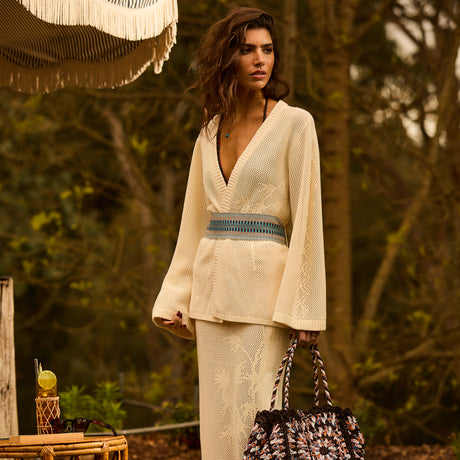 Aneta Knit Kimono - Moonlight XS