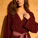 Aneta Knit Kimono - Rosewood XS