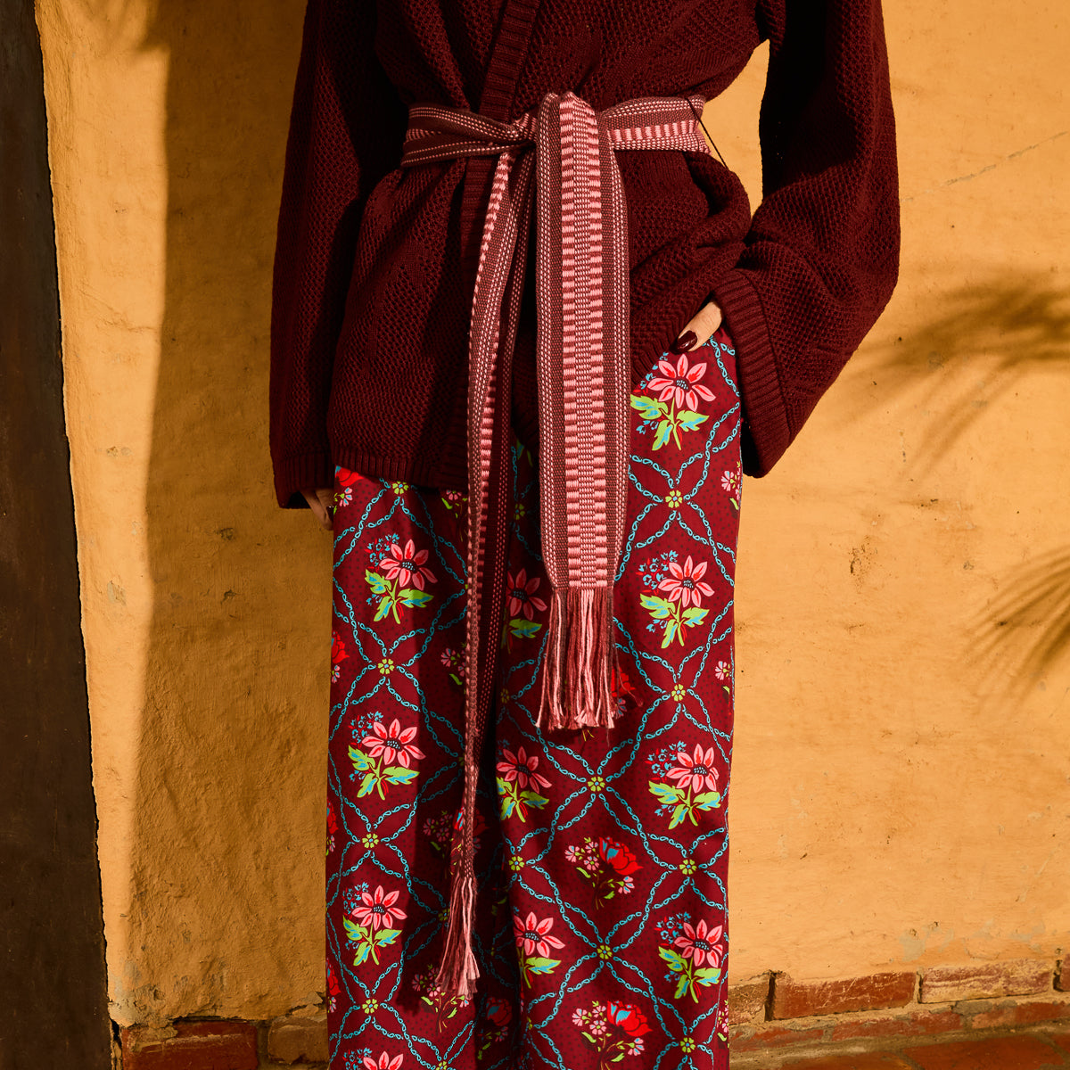 Aneta Knit Kimono - Rosewood XS