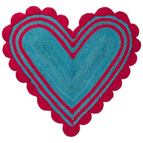 Mavis Jute Mat - Turquoise