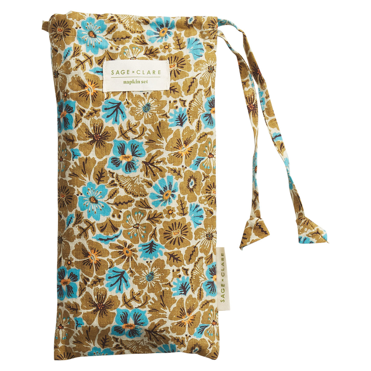 Magnolia Linen Napkin Set - Turquoise