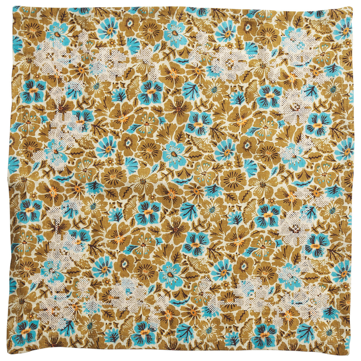 Magnolia Linen Napkin Set - Turquoise