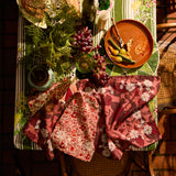 Magnolia Linen Napkin Set - Poppy