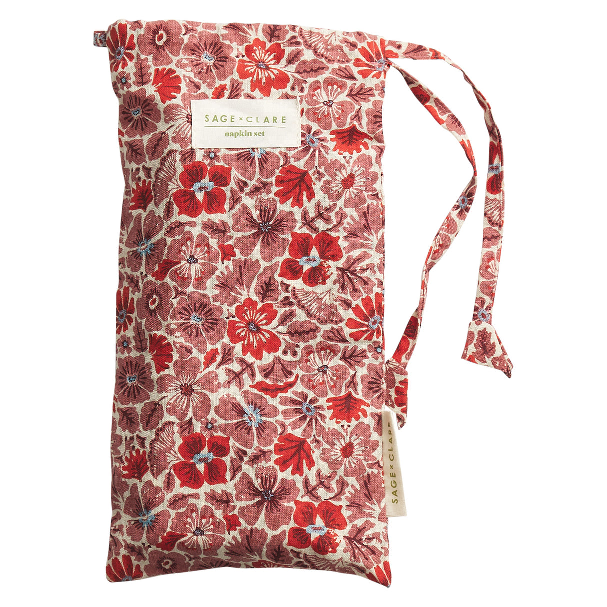 Magnolia Linen Napkin Set - Poppy