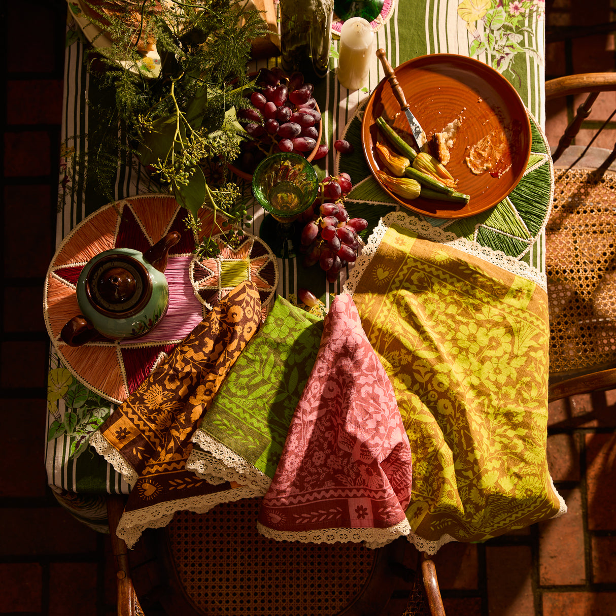 Indiana Linen Napkin Set - Citrine