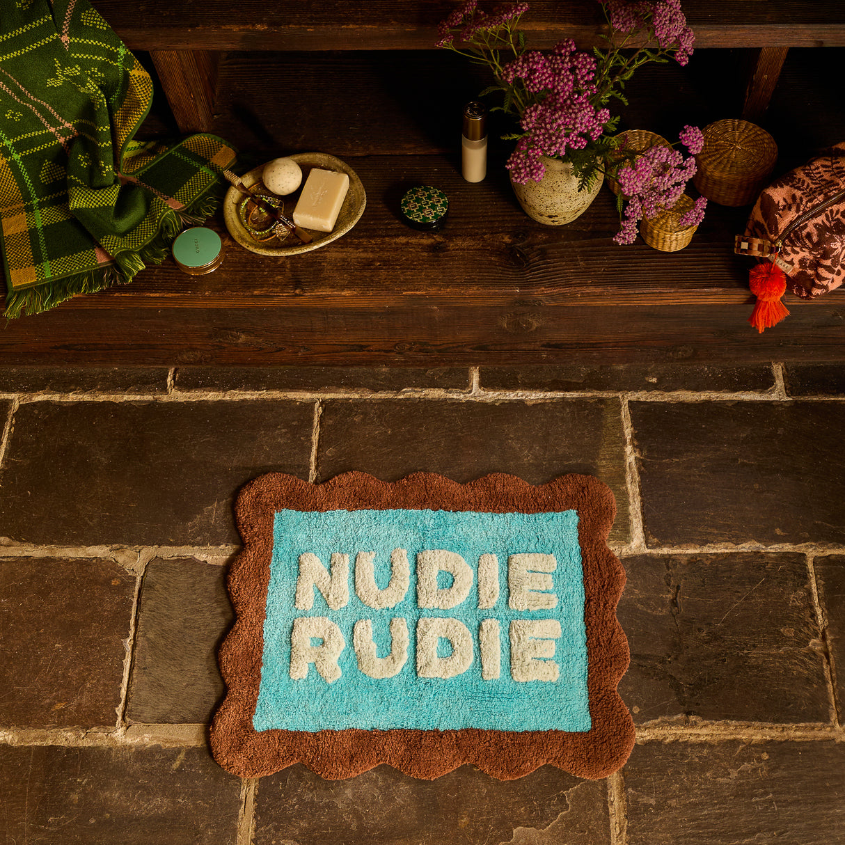 Romy Nudie Bath Mat Mini - Turquoise