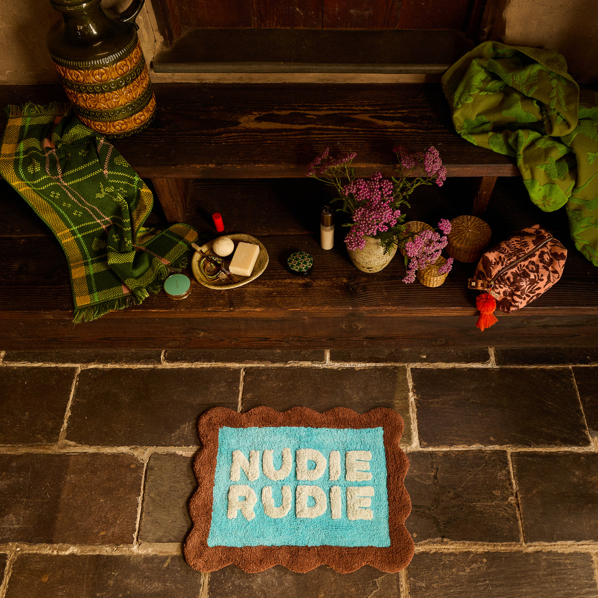 Romy Nudie Bath Mat Mini - Turquoise