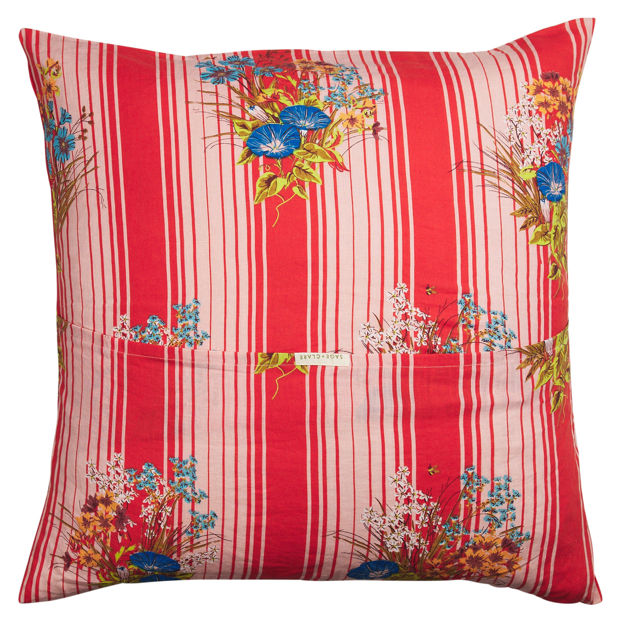 Dempsey Linen Euro Pillowcase Set - Poppy
