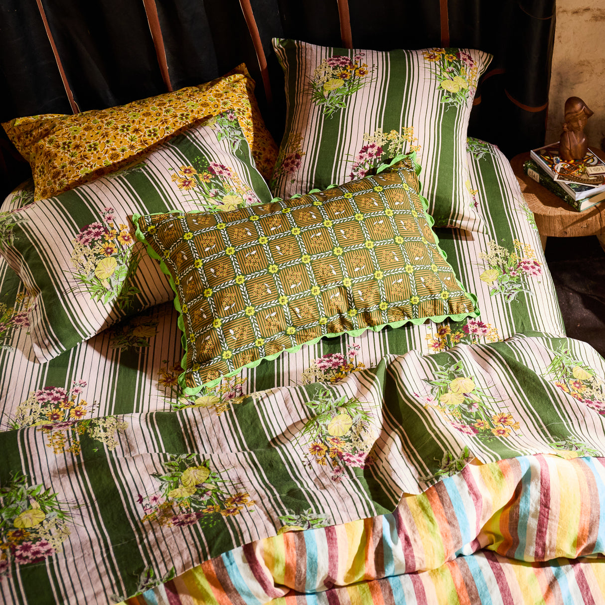 Dempsey Linen Euro Pillowcase Set - Hunter Green