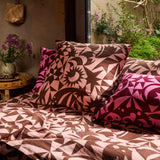 Nora Linen Euro Pillowcase Set - Carnelian