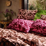 Nora Linen Euro Pillowcase Set - Carnelian