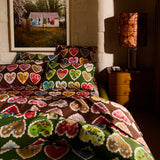 Loretta Cotton Pillowcase Set - Hunter Green Standard
