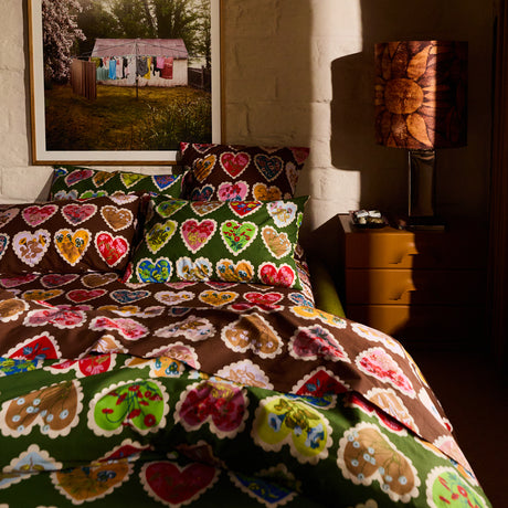 Loretta Cotton Pillowcase Set - Hunter Green Standard