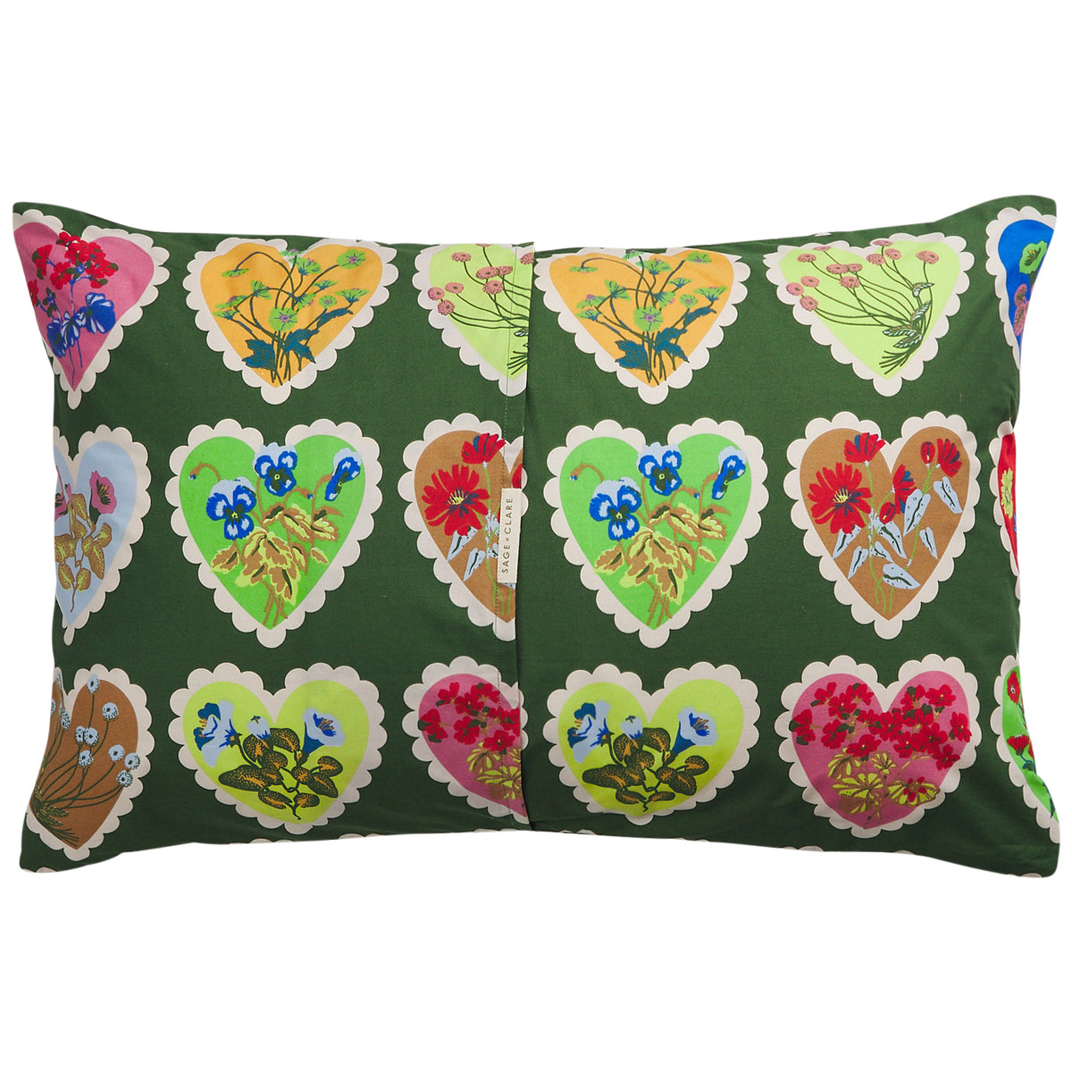 Loretta Cotton Pillowcase Set - Hunter Green Standard