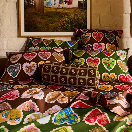 Loretta Cotton Pillowcase Set - Umber Standard