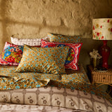 Magnolia Cotton Pillowcase Set - Turquoise Standard