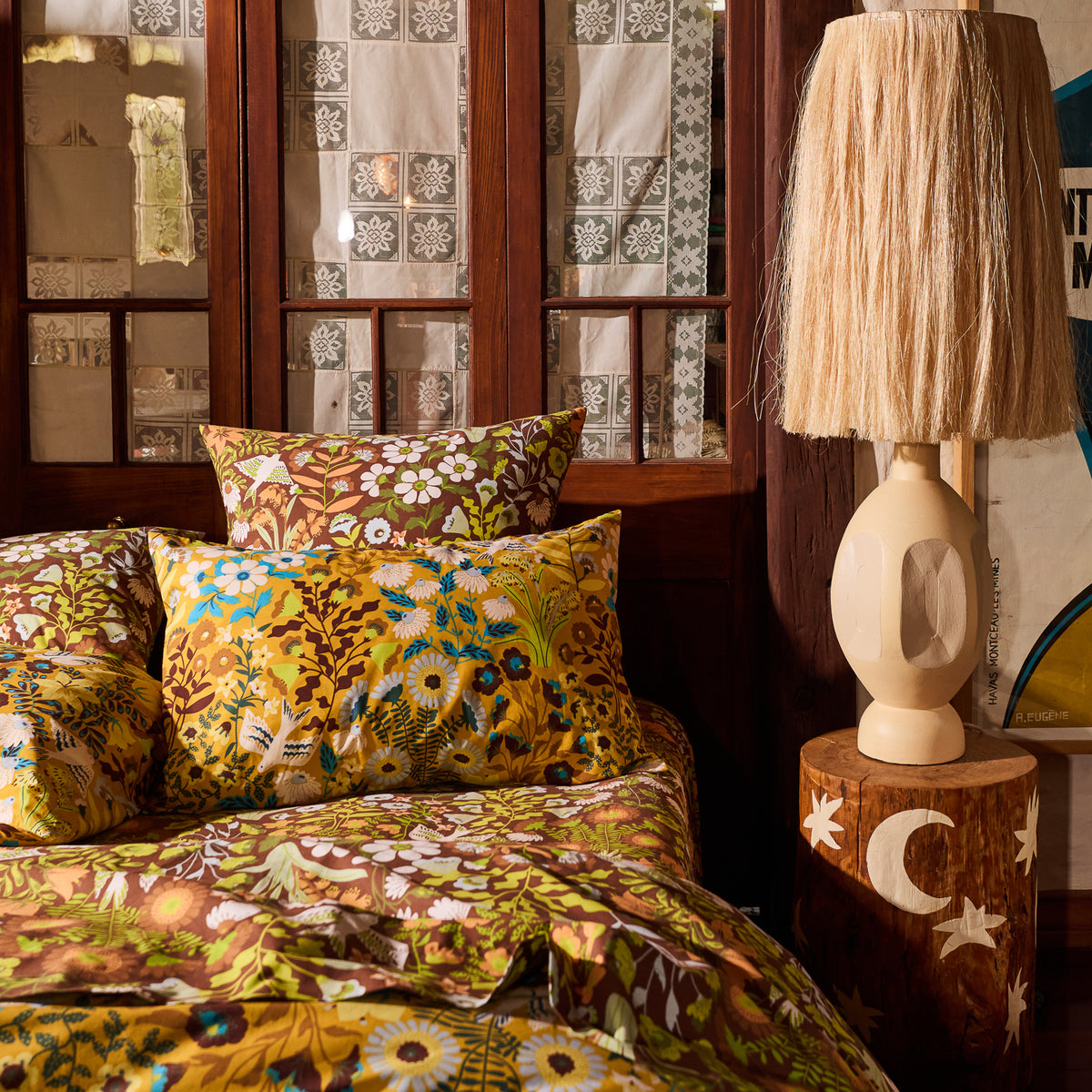Sloane Cotton Pillowcase Set - Ochre Standard