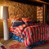 Dempsey Linen Pillowcase Set - Poppy Standard