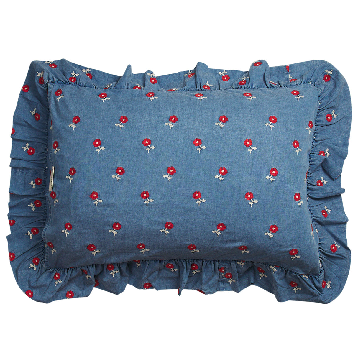 Anneliese Ruffle Pillowcase - Poppy Standard