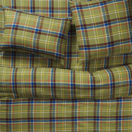 Frances Linen Pillowcase Set - Moss Standard