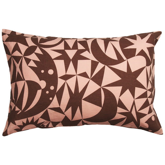 Nora Linen Pillowcase Set - Carnelian Standard
