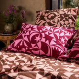 Nora Linen Pillowcase Set - Dahlia Standard