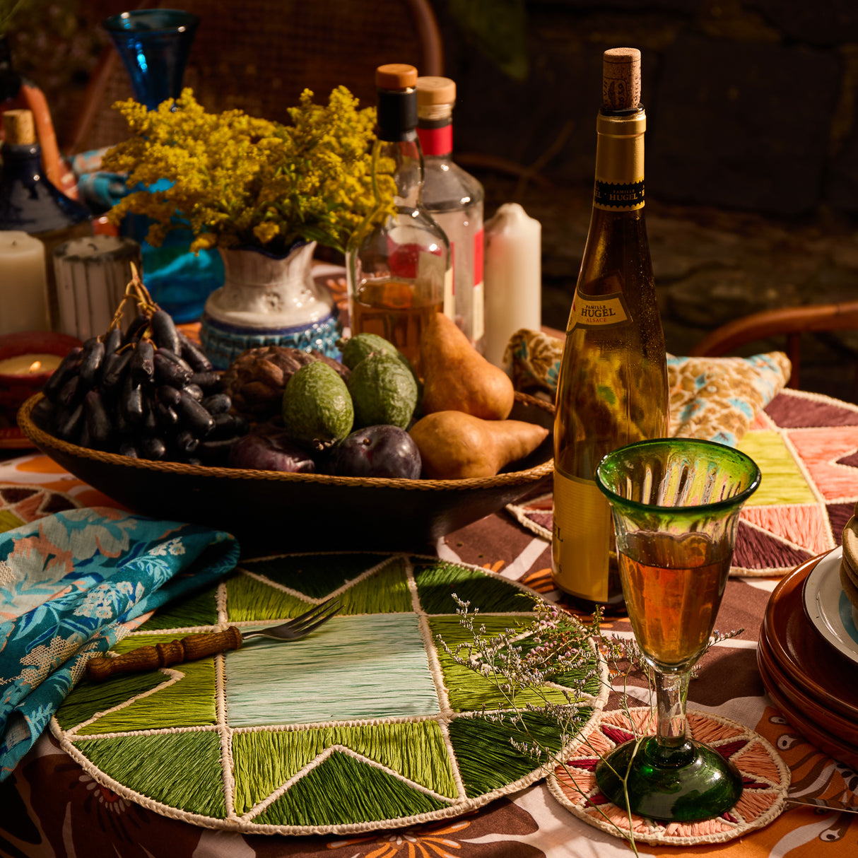 Harriet Placemat - Hunter Green