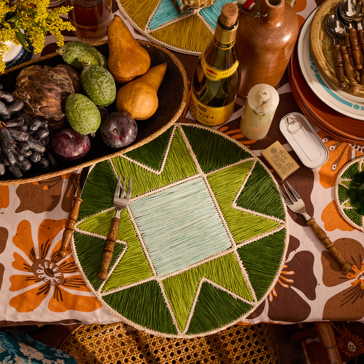 Harriet Placemat - Hunter Green