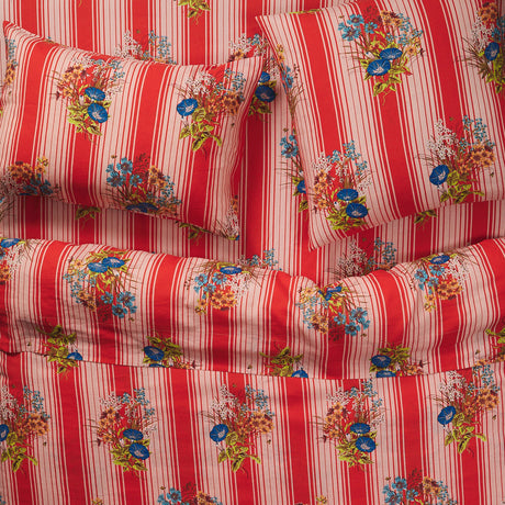 Dempsey Linen Quilt Cover - Poppy Queen