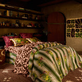 Dempsey Linen Quilt Cover - Hunter Green Queen