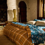 Frances Linen Quilt Cover - Sable Queen