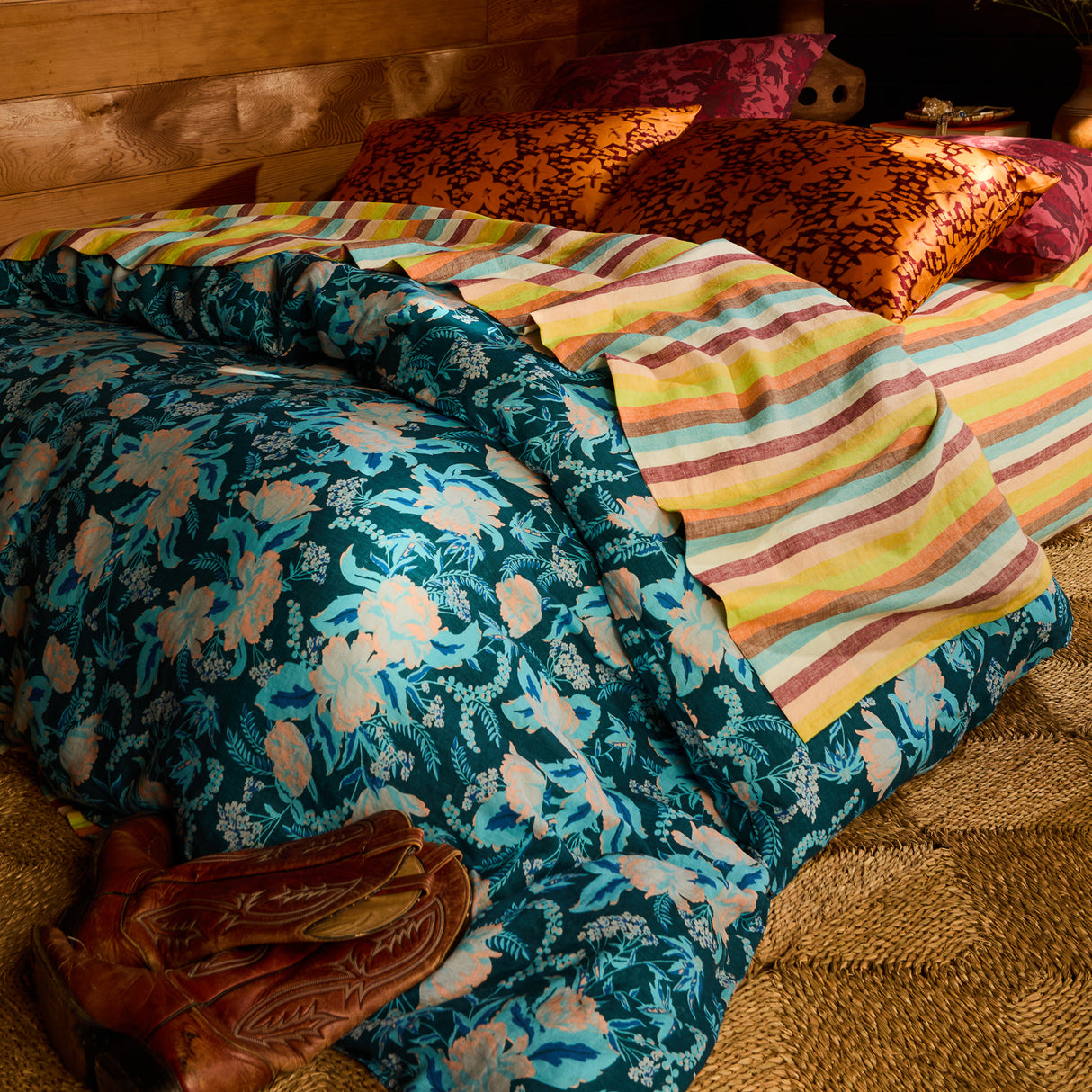 Sierra Linen Quilt Cover - Sodalite Queen