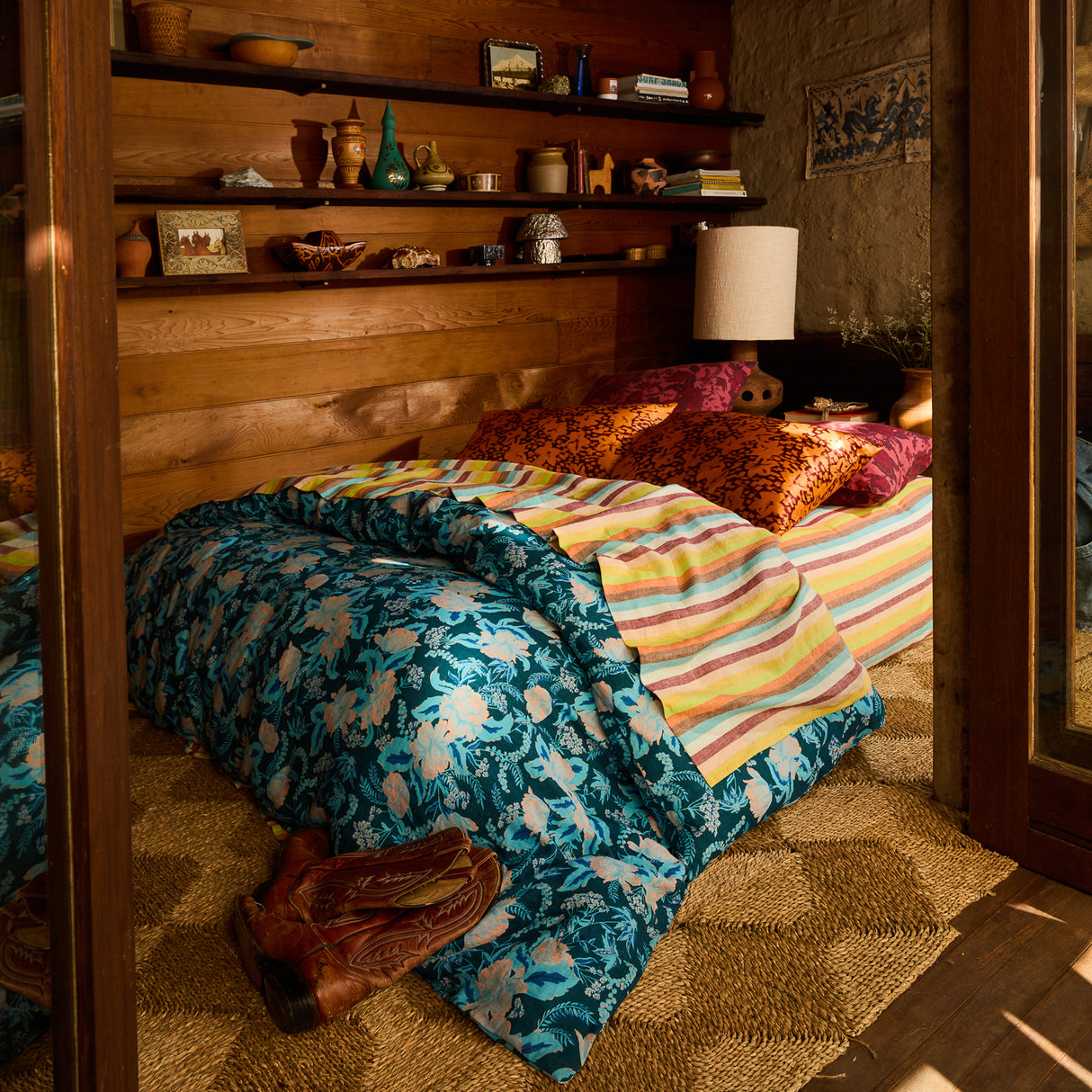 Sierra Linen Quilt Cover - Sodalite Queen