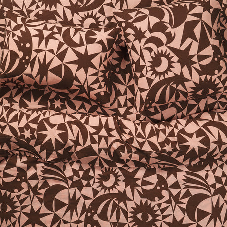 Nora Linen Quilt Cover - Carnelian Queen