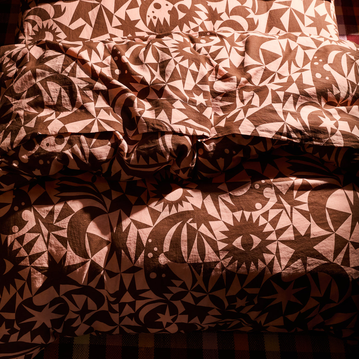 Nora Linen Quilt Cover - Carnelian Queen