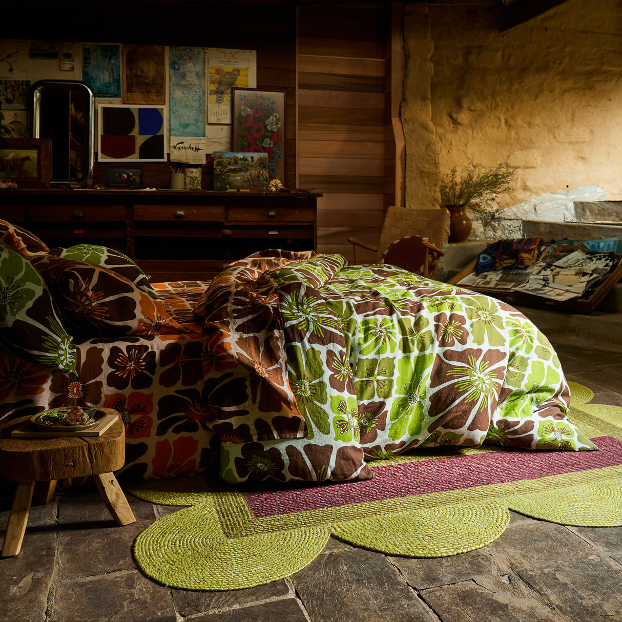 Jolene Linen Quilt Cover - Fluorite Queen