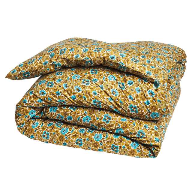 Magnolia Cotton Quilt Cover - Turquoise Single
