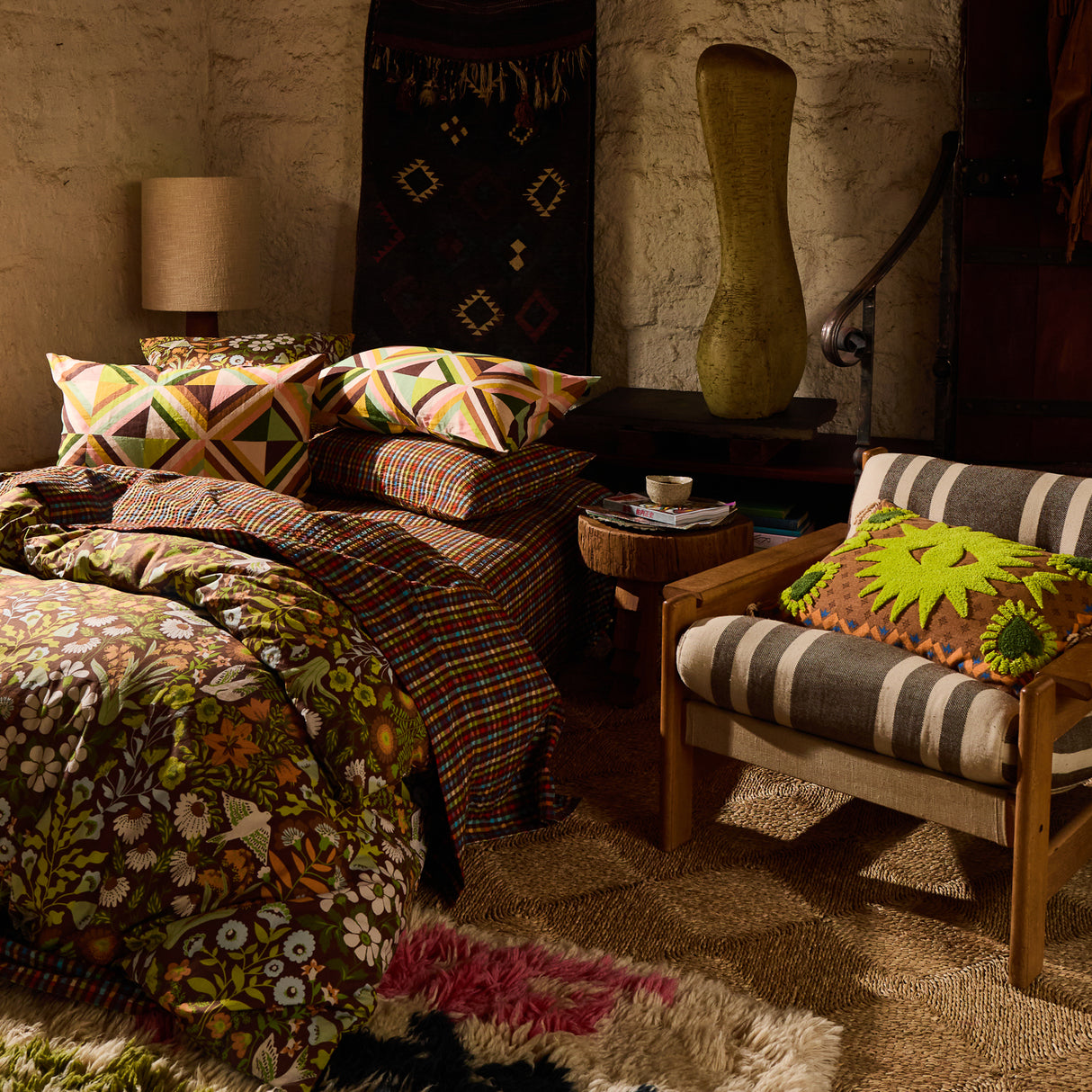 Sloane Cotton Quilt Cover - Umber Single