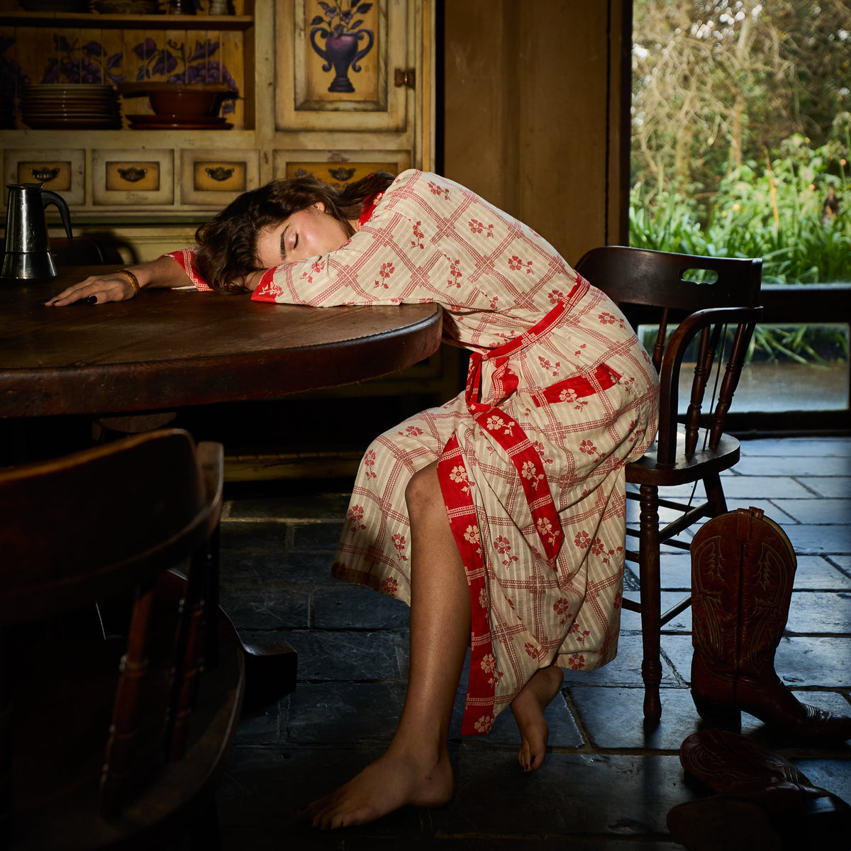 Bonny Cotton Robe - Poppy