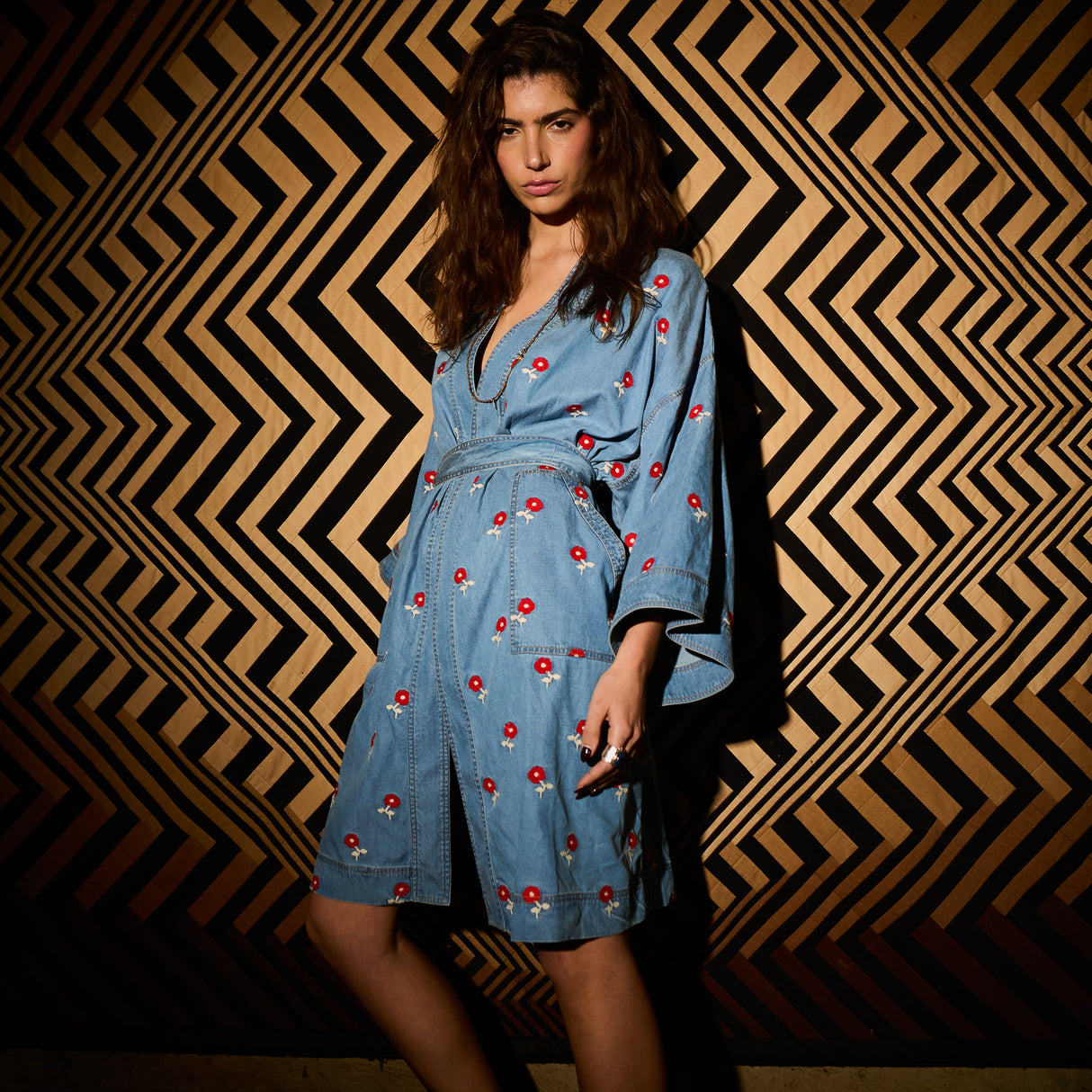 Anneliese Denim Robe - Poppy