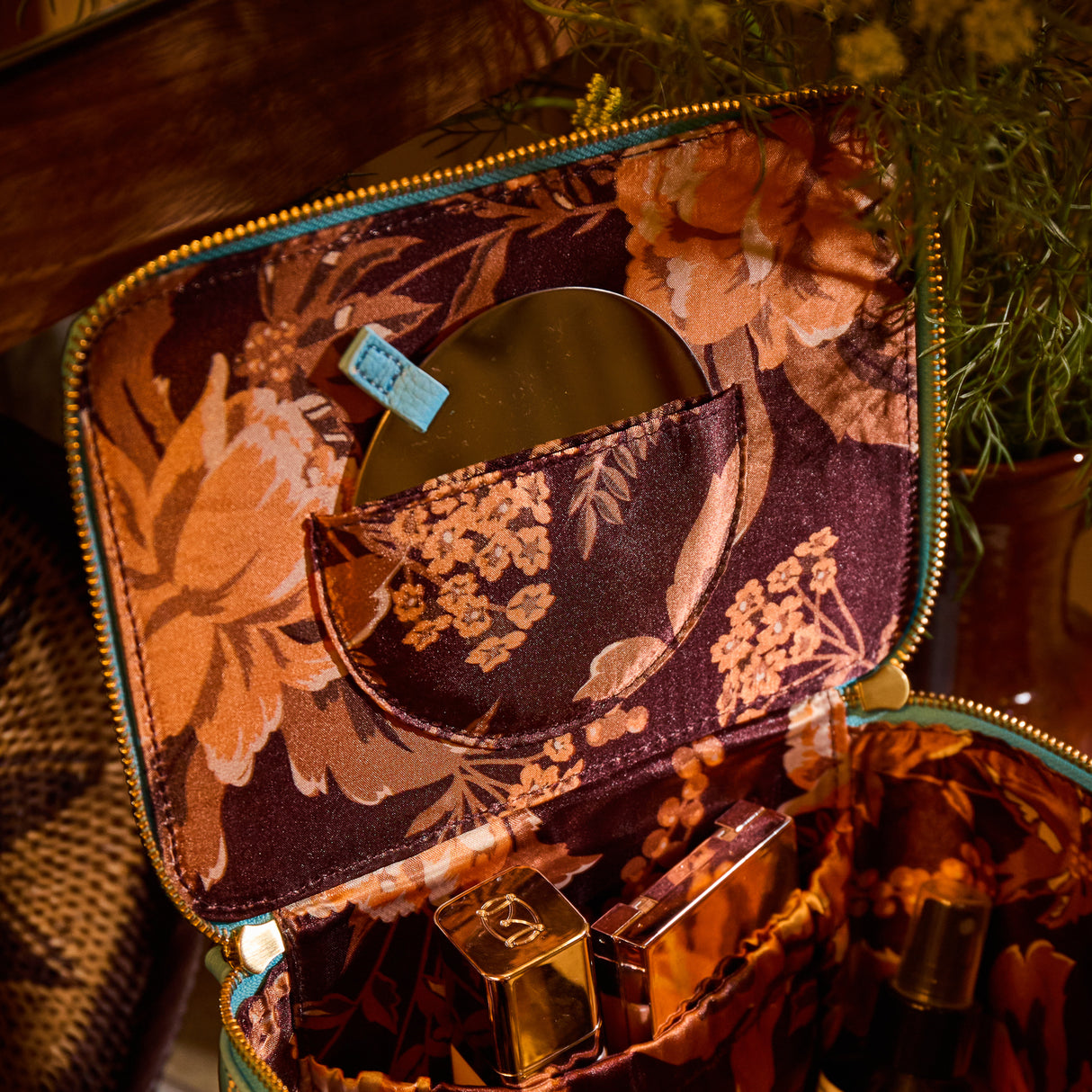 Bonny Medium Vanity Case - Turquoise