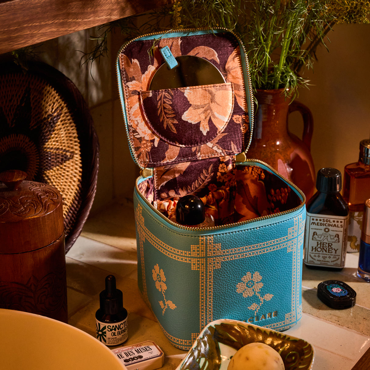Bonny Small Vanity Case - Turquoise