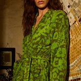 Indiana Towelling Robe - Cactus Green XS/S
