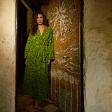 Indiana Towelling Robe - Cactus Green XS/S