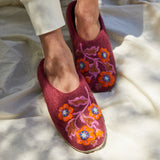 Marie Felt Slippers - Mahogany Small