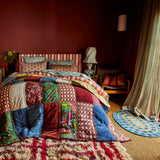 Kai Patchwork Bedcover - Garnet