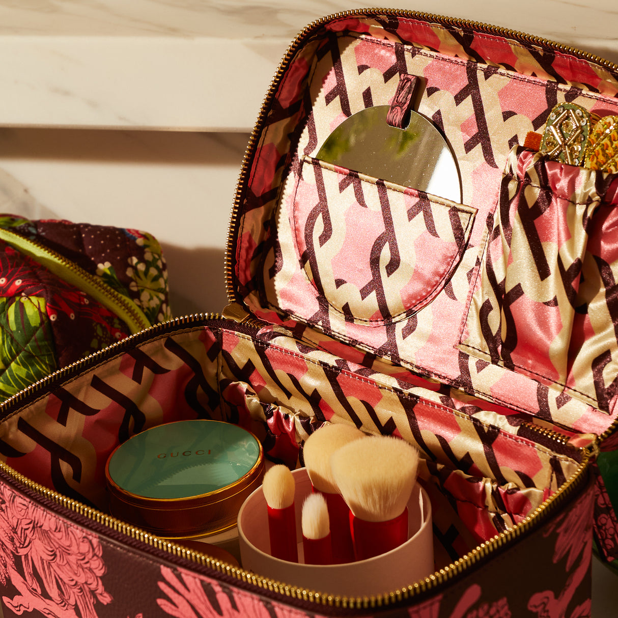 Delphine Large Vanity Case - Garnet