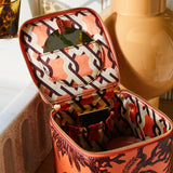 Delphine Small Vanity Case - Vivid Coral