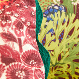 Lucia Embroidered Cushion - Crimson Feather Insert